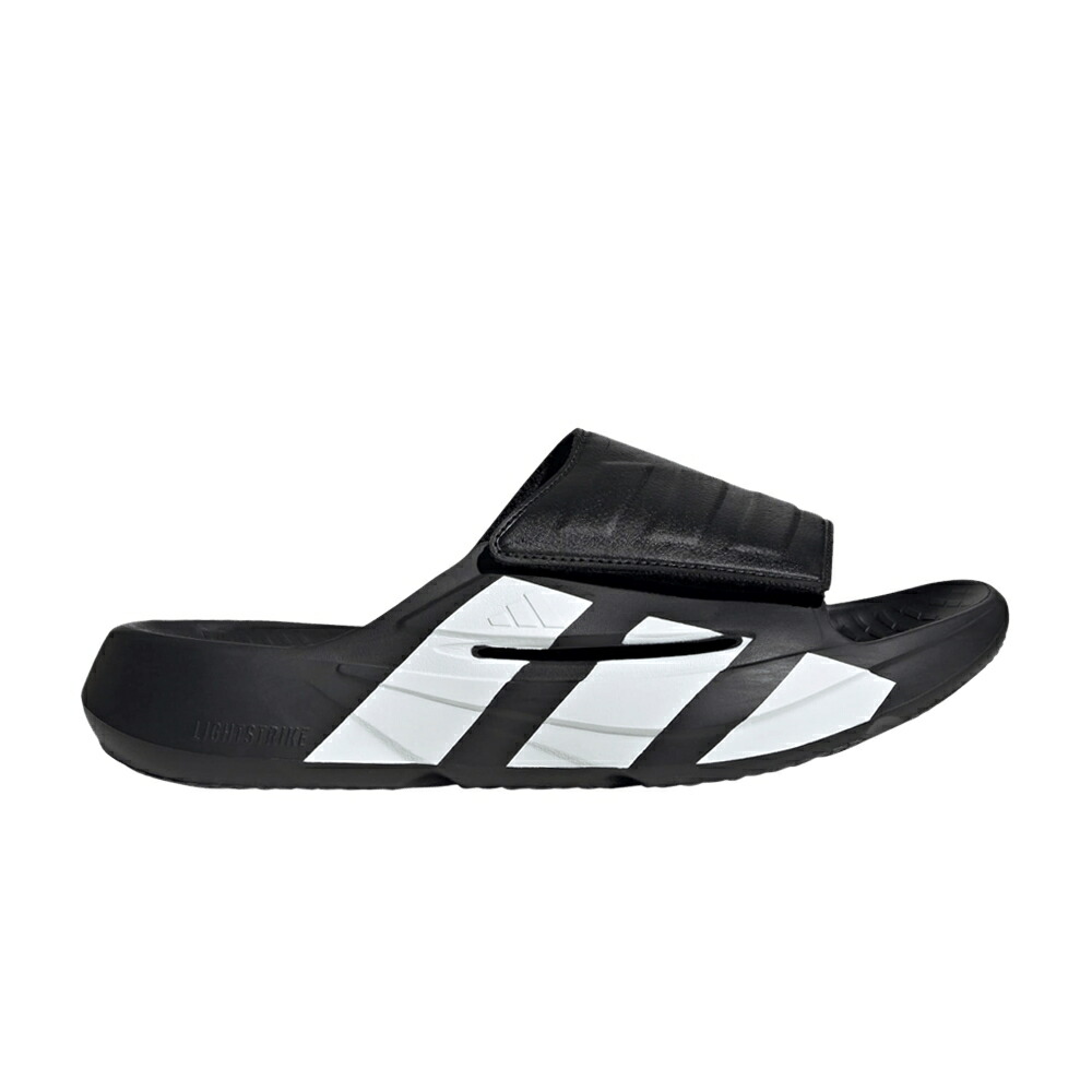 アディダス サンダル コア 黒色 ブラック 白色 ホワイト BLACK WHITE スニーカー メンズ ADIDAS LIGHTBLAZE SLIDE / CORE BLACK CLOUD WHITE CLOUD