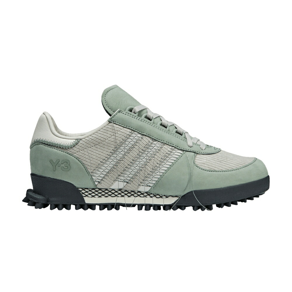 アディダス 銀色 シルバー 緑 グリーン 茶色 ブラウン ILVER GREEN スニーカー メンズ ADIDAS Y-3 MARATHON / SILVER GREEN LIGHT BROWN OFF