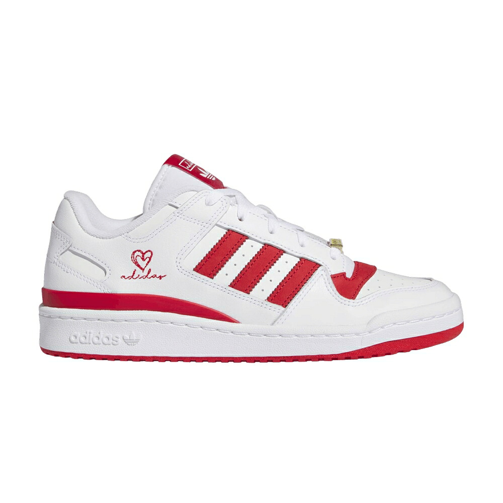 アディダス フォーラム クラシック 白色 ホワイト ゴールド 'WHITE HEART' スニーカー メンズ ADIDAS FORUM LOW CLASSIC SCARLET EMBROIDERED / CLOUD WHITE BETTER SCARLET GOLD