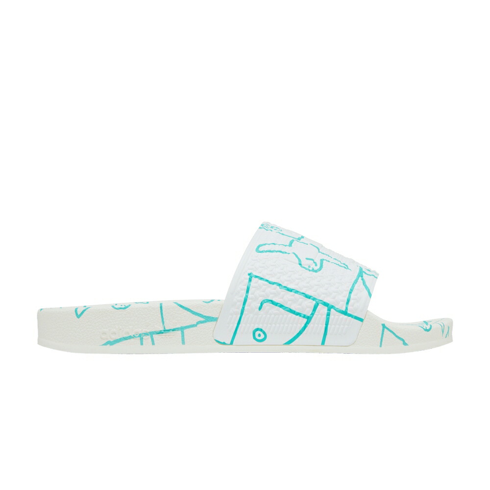 アディダス サンダル 白色 ホワイト ラッシュ ALLOVER PRINT スニーカー メンズ ADIDAS MARK GONZALES X SHMOOFOIL SLIDE / CLOUD WHITE SEMI MINT RUSH MELON