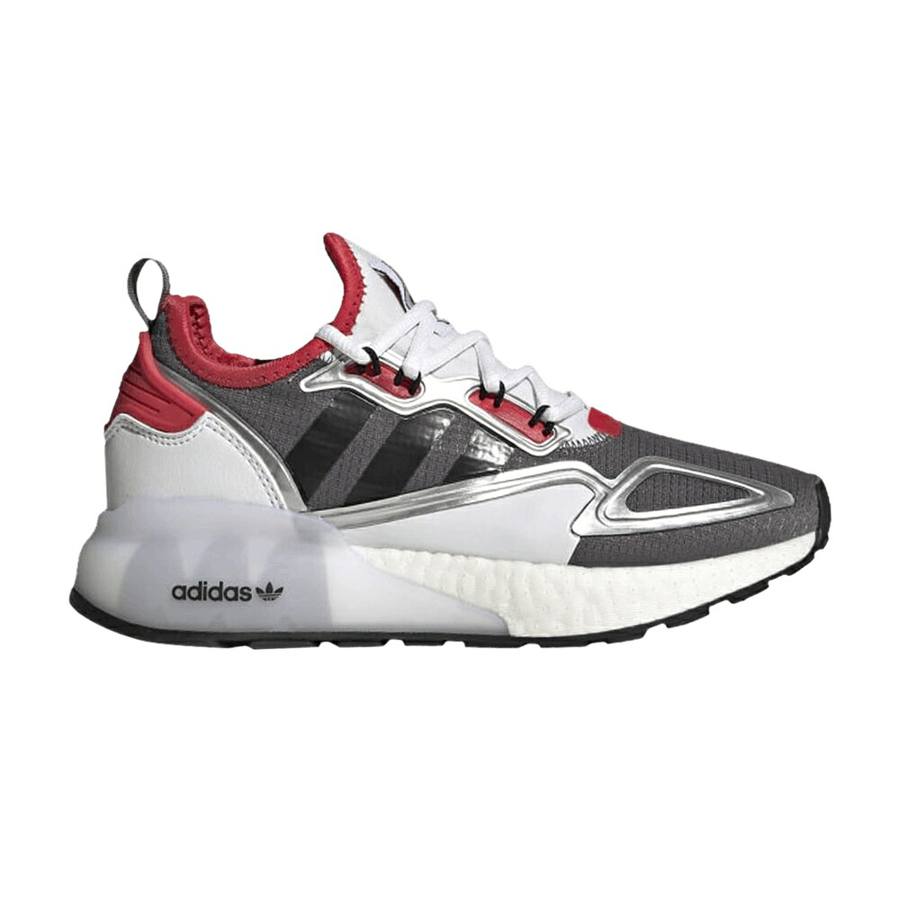 アディダス ブースト 灰色 グレー コア 黒色 ブラック 白色 ホワイト 'MARS EXPLORATION' スニーカー メンズ ADIDAS ZX 2K BOOST J / GREY CORE BLACK CLOUD WHITE|スニケス