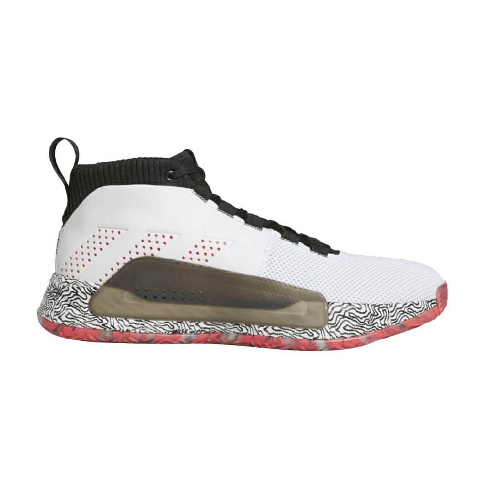 アディダス タイム 白色 ホワイト ショック 赤 レッド YOU IS スニーカー メンズ ADIDAS DAME 5 KNOW WHAT TIME IT / CLOUD WHITE SHOCK RED CLEAR MINT