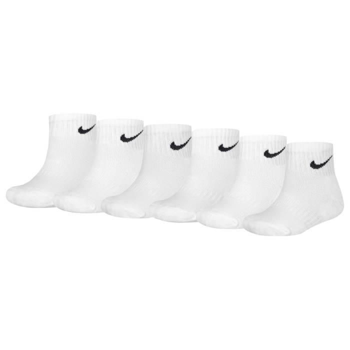ナイキ Nike 【 Quarter Socks 6 Pack Gsb Boys' Grade School White/Black 】 ソックス・靴下 ジュニア キッズ 白色 ホワイト 黒色 ブラック
