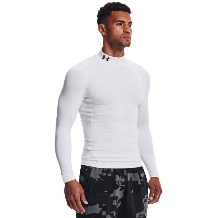 アンダーアーマー Under Armour 【 Cg Armour Comp Mock Men's Black/White 】 メンズ 黒色 ブラック 白色 ホワイト
