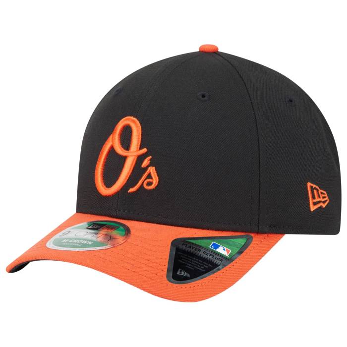 ニューエラ New Era 【 Orioles Player Replica 9Forty Cap Men's Black/Orange 】 オリオールズ キャップ 帽子 メンズ 黒色 ブラック orange 橙・オレンジ