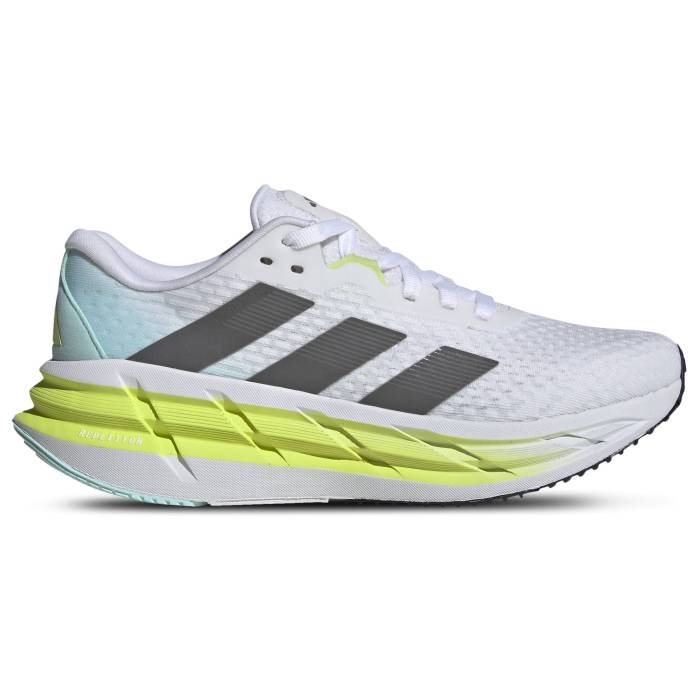 アディダス Adidas 【 Adistar 3 Repetitor Running Shoes Women's White/Black/Pulse Lime 】 シューズ 運動靴 レディース 白色 ホワイト 黒色 ブラック ライム