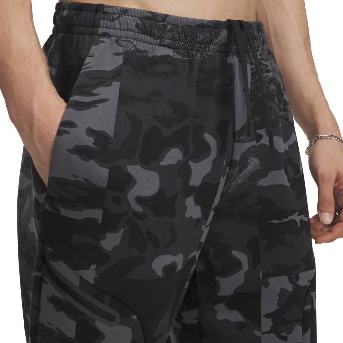 アンダーアーマー Under Armour 【 Unstoppable Fleece Camo Pants Men's Black/Black 】 フリース カモ柄 メンズ 黒色 ブラック