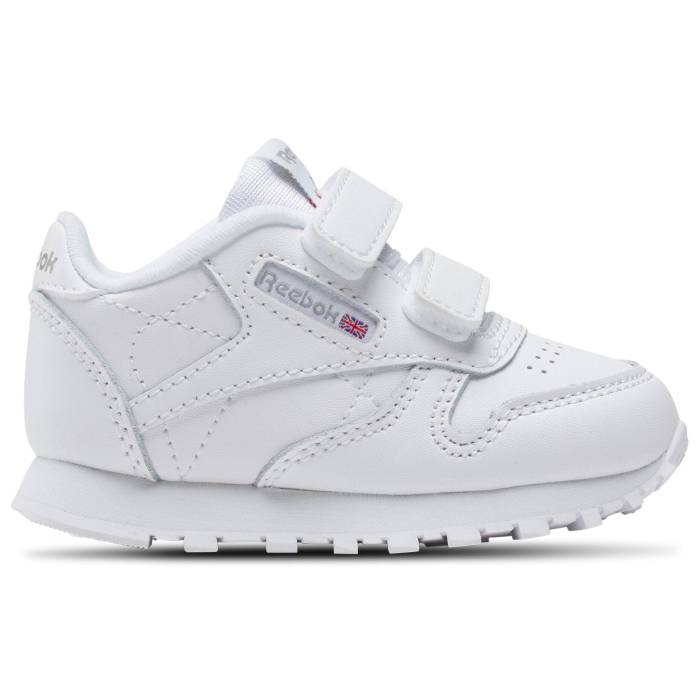 【★百貨店SALE★6/11真夜中2時迄】リーボック Reebok 【 Classic Leather - Boys\u0027 Toddler Boys\u0027 Toddler White/Carbon/Vector Blue 】 古典派音楽 なめし革 もの言う花 乳飲み子用 もの言う花 白いこと 白いこと 炭素 青碧 青碧