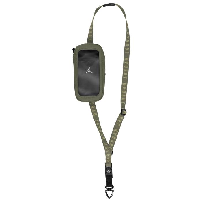 ナイキ ジョーダン Jordan 【 Flight Phone Crossbody - Men's Men's Medium Olive/Black/White 】 Flight フライト メンズ メンズ olive オリーブ 黒色 ブラック 白色 ホワイト｜スニケス