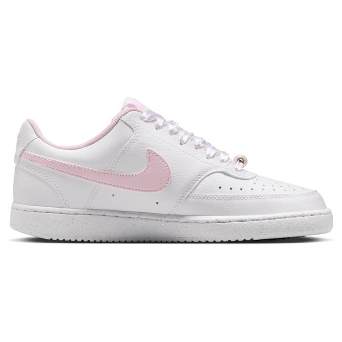 【★百貨店SALE★6/11真夜中2時迄】ナイキ Nike 【 Court Vision Low - Women\u0027s Women\u0027s White/Pink Foam 】 厚地の外套 レディース レディース 白いこと 白いこと pink さくら色