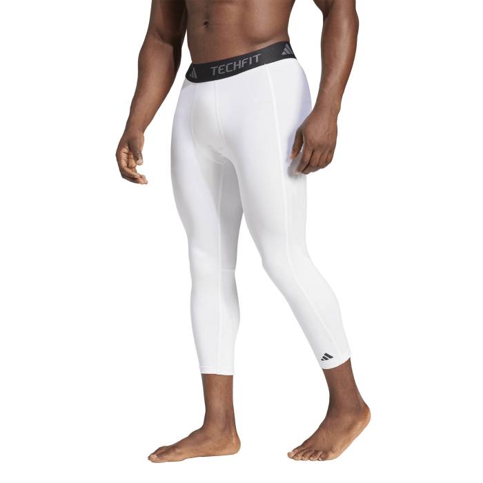 アディダス Adidas 【 Techfit Compression 3/4 Training Tights - Men's Men's White 】 コンプレッション トレーニング Tights タイツ メンズ メンズ 白色 ホワイト｜スニケス