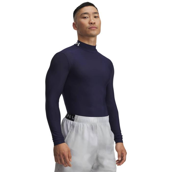 アンダーアーマー Under Armour 【 Heatgear Og Compression Mock L/S - Men's Men's Midnight Navy/White 】 コンプレッション 長袖・ロングスリーブ メンズ メンズ 紺色 ネイビー 白色 ホワイト|スニケス
