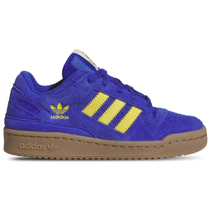 アディダス Adidas 【 Originals Forum Low - Boys\u0027 Grade School Boys\u0027 Grade School Semi Lucid Blue/Gum/Yellow 】 オリジナルス 討論会 お坊っちゃん キッズ 青み 青色 yellow 黄味がかった・黄色