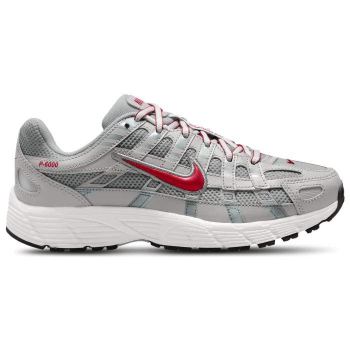 ナイキ Nike 【 P-6000 - Boys\u0027 Grade School Boys\u0027 Grade School Gym Red/Metallic Silver 】 お坊っちゃん キッズ Red 赤・赤いこと Silver しろがね色・しろがね色