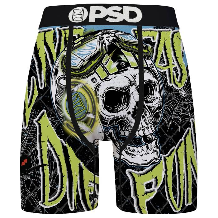 Psd 【 Live Fast Stunt Briefs - Men\u0027s Men\u0027s Black/Volt/White 】 ファ同盟罷工 メンズ メンズ 黒いこと 黒いこと 白いこと 白いこと