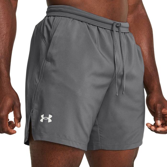 【★百貨店SALE★6/11十二時2時迄】アンダーアーマー Under Armour 【 Launch 7\u0027\u0027 Shorts - Men\u0027s Men\u0027s White/Reflective/Castlerock 】 さる股引き メンズ メンズ 白いこと 白いこと