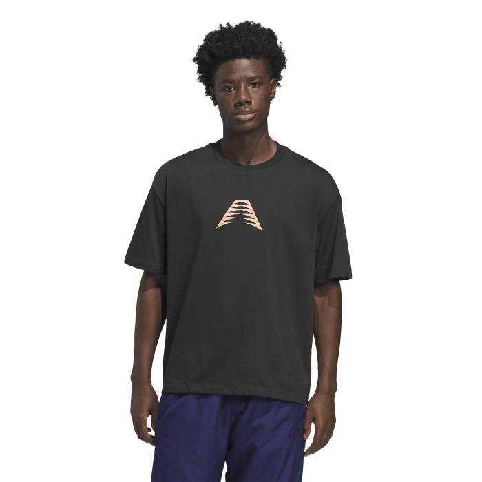アディダス Adidas 【 Anthony Edwards Photo T-Shirt - Men's Men's Black 】 アンソニー Tシャツ メンズ メンズ 黒色 ブラック｜スニケス