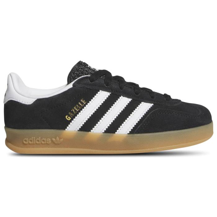 アディダス Adidas 【 Originals Gazelle Indoor - Boys\u0027 Preschool Boys\u0027 Preschool Core Black/Gum/Ftwr White 】 オリジナルス ガゼル お坊っちゃん 御姉さん 赤ちゃん用 お坊っちゃん キッズ 中核グループ 黒いこと 黒いこと 白いこと 白いこと