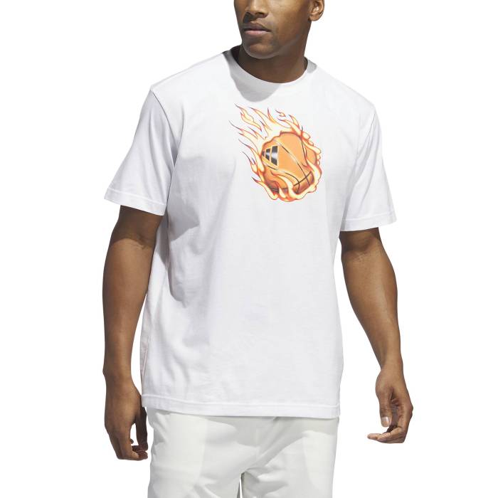 アディダス Adidas 【 On Fire Short Sleeve T-Shirt Men's White/Multi 】 ファイア Sleeve スリーブ Tシャツ メンズ 白色 ホワイト
