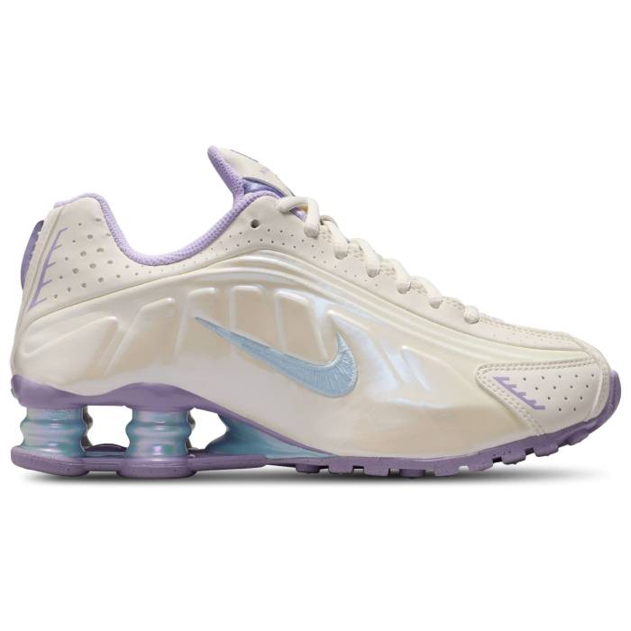 ナイキ Nike 【 Shox R4 Girls\u0027 Grade School Soft Pearl/Multi 】 Shox ショックス 御坊っちゃん キッズ パール 靴-キッズファッション-スニーカー