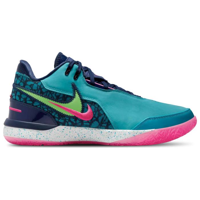 ナイキ Nike 【 Zoom Lebron Nxxt Gen Amped - Men\u0027s Men\u0027s Green/Navy/Pink 】 望遠レンズ Lebron レブロン メンズ メンズ green 緑・緑であること 紺色 米国海軍 pink サクラ色