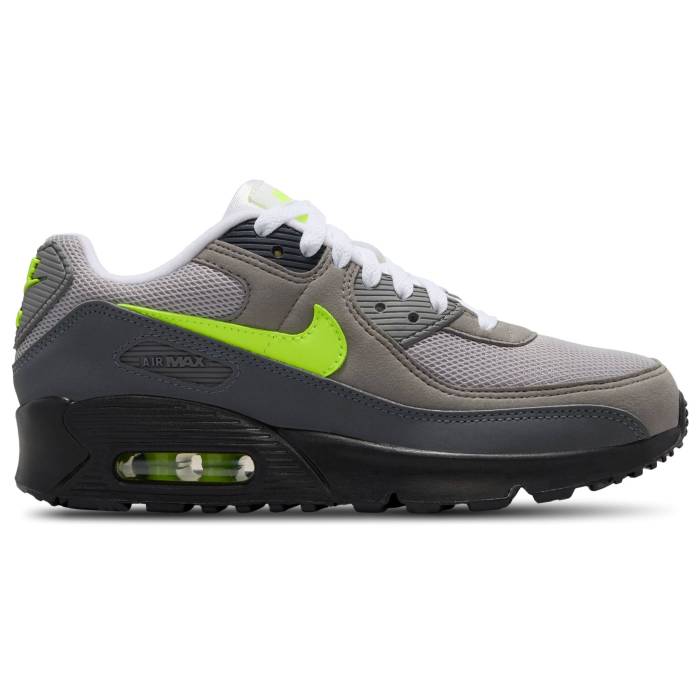 ナイキ Nike 【 Air Max 90 Mesh - Girls\u0027 Grade School Girls\u0027 Grade School Black/Neon Yellow/Anthracite 】 マックス お坊っちゃん キッズ 黒いこと 黒いこと yellow 黄味がかった・黄色