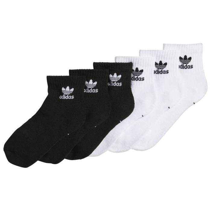 アディダス Adidas 【 Originals Quarter Sock 6-Pack - Boys' Grade School Boys' Grade School White/Black 】 オリジナルス ジュニア キッズ 白色 ホワイト 黒色 ブラック|スニケス