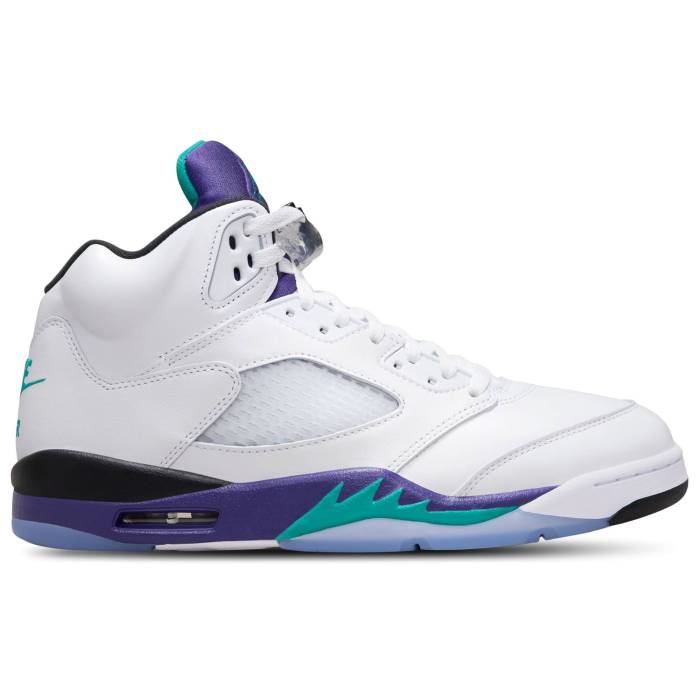 ナイキ ジョーダン Jordan 【 Retro 5 Og - Men's Men's White/Grape Ice/Black 】 レトロ メンズ メンズ 白色 ホワイト 黒色 ブラック｜スニケス