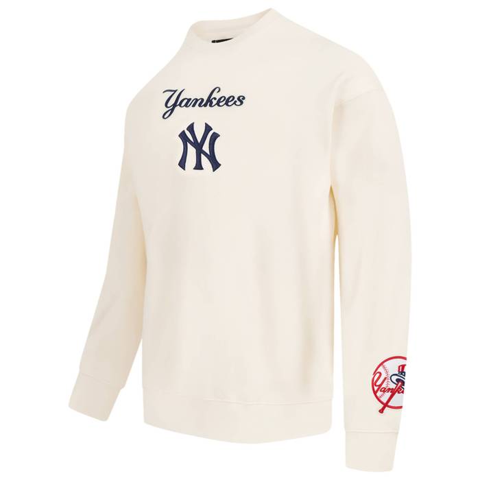 労働者階級標準尺度 Pro Standard 【 New York Yankees Sweatshirt - Men\u0027s Men\u0027s Eggshell 】 ヤンキース 汗水 調教師 メンズ メンズ