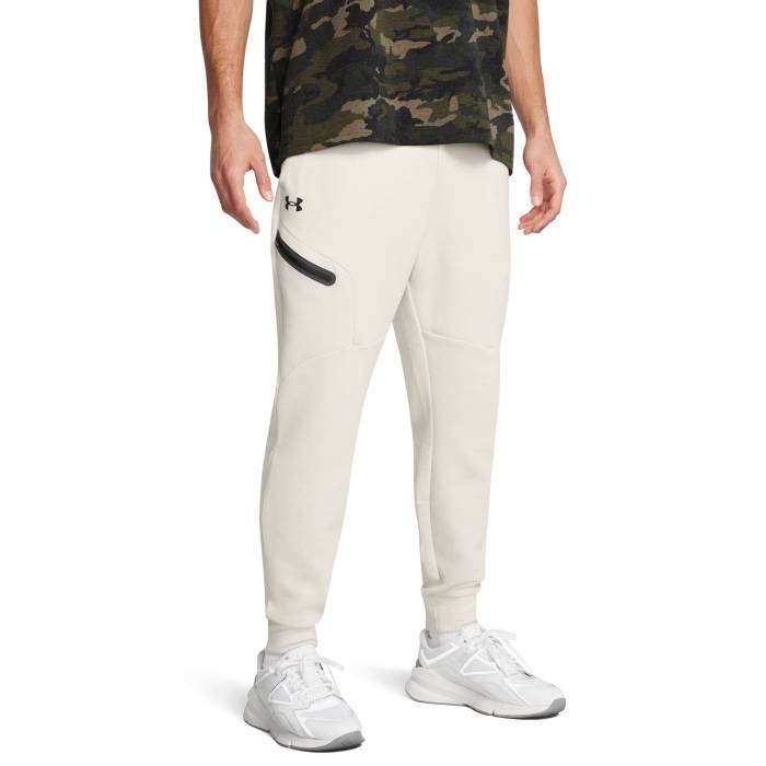 アンダーアーマー Under Armour 【 Unstoppable Fleece Joggers Men's Summit White/Black 】 フリース ジョガーパンツ メンズ 白色 ホワイト 黒色 ブラック