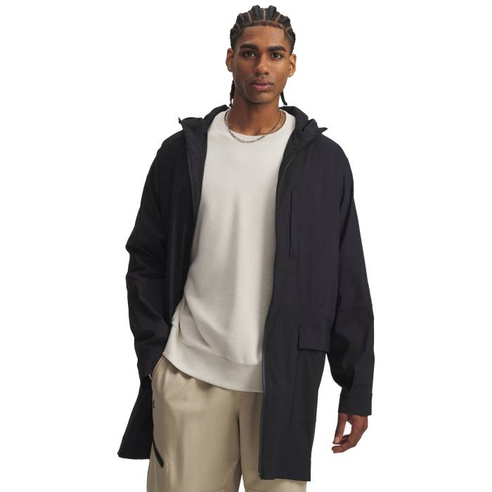 アンダーアーマー Under Armour 【 Unstoppable Textured Long Jacket Men's Black/Black/Black 】 Jacket ジャケット メンズ 黒色 ブラック