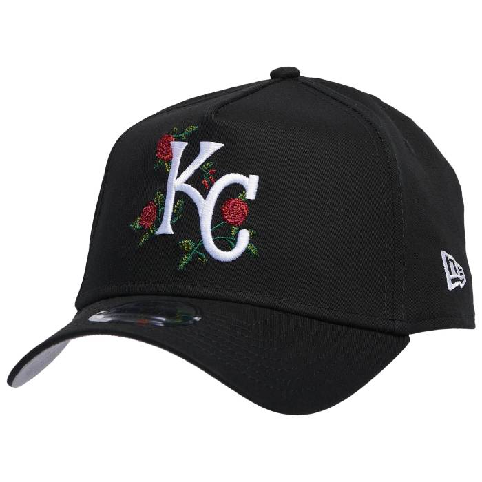 ニューエラ New Era 【 Royals 940 A Frame Rose Cap - Men's Men's Black/Multi 】 ロイヤルズ Rose ローズ キャップ 帽子 メンズ メンズ 黒色 ブラック｜スニケス