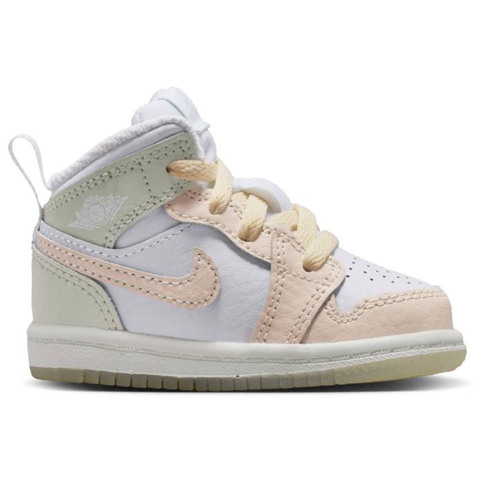 【★百貨店SALE★6/11真夜中2時迄】ナイキ ジョーダン Jordan 【 1 Mid Se - Girls\u0027 Toddler Girls\u0027 Toddler Sail/Guava Ice/Blue 】 ミッド もの言う花 乳飲み子用 もの言う花 青碧 青碧