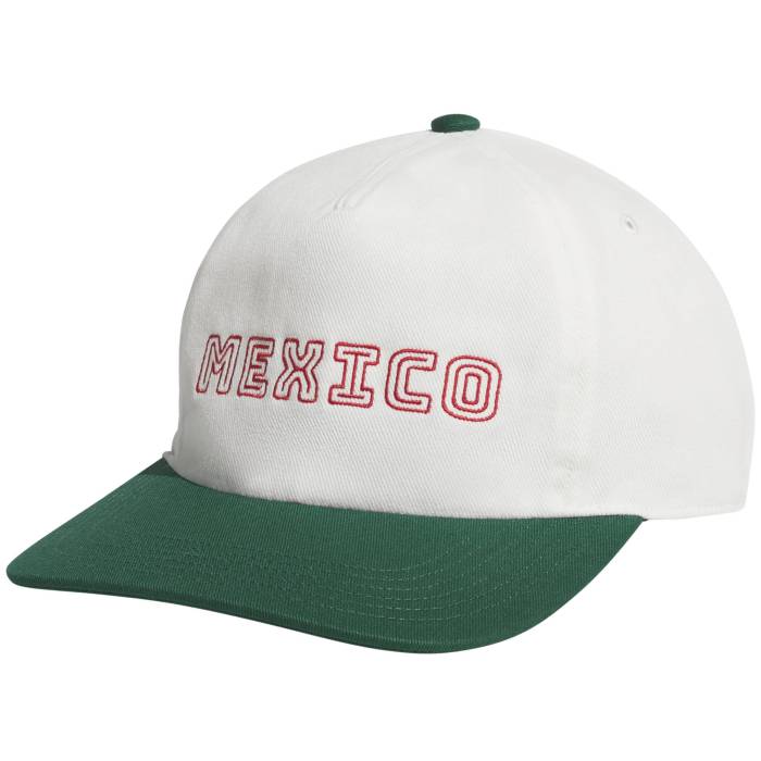 アディダス Adidas 【 Wc'26 Mexico Wordmark Hat - Adult Adult White/Green 】 メキシコ ユニセックス 白色 ホワイト green 緑・グリーン｜スニケス