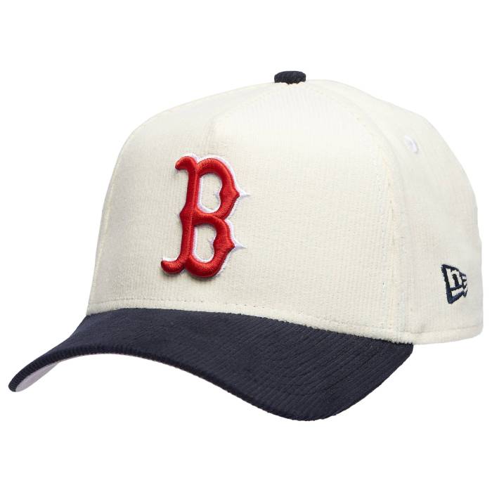 【★百貨店SALE★6/11真夜中2時迄】ニュー内鰓 New Era 【 Red Sox 940 A Frame Corduroy Cap - Men\u0027s Men\u0027s Chrome/Navy 】 Red 赤・赤いこと コール天 旗がしら かぶり笠 メンズ メンズ 紺色 米国海軍