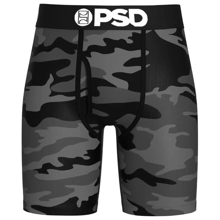 Psd 【 Night Camo Modal Briefs Men's Black/Black/Grey 】 ナイト カモ柄 メンズ 黒色 ブラック 灰色 グレー