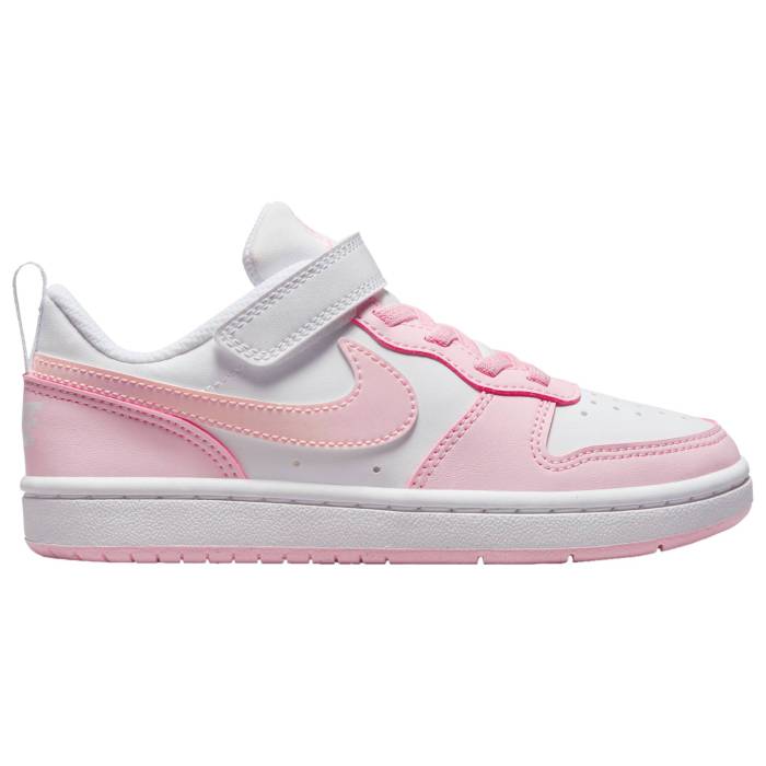 ナイキ Nike 【 Court Borough Low Recraft Girls' Preschool White/Pink Foam 】 コート ジュニア キッズ 白色 ホワイト pink ピンク