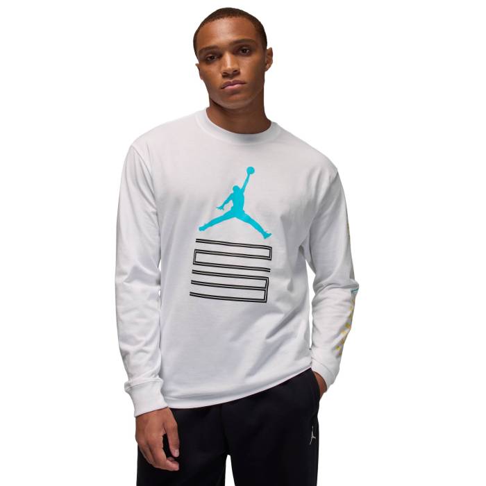 ナイキ ジョーダン Jordan 【 Brooklyn Aj 11 Graphic Long Sleeve Crew Men's White/White 】 ブルックリン グラフィック Sleeve スリーブ クルー メンズ 白色 ホワイト