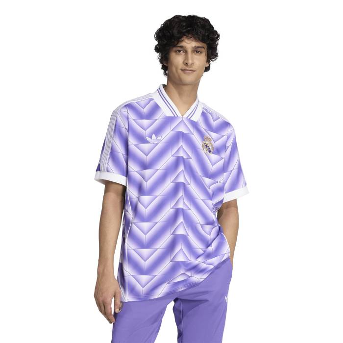 アディダス Adidas 【 Real Madrid Lf Jersey Men's Purple Rush/White 】 レアル ジャージ メンズ Purple 紫・パープル rush ラッシュ 白色 ホワイト
