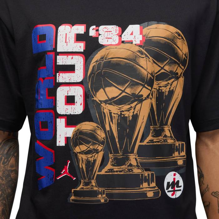 ナイキ ジョーダン Jordan 【 Nc World Tour Short Sleeve Crewneck - Men's Men's Black 】 Sleeve スリーブ メンズ メンズ 黒色 ブラック|スニケス