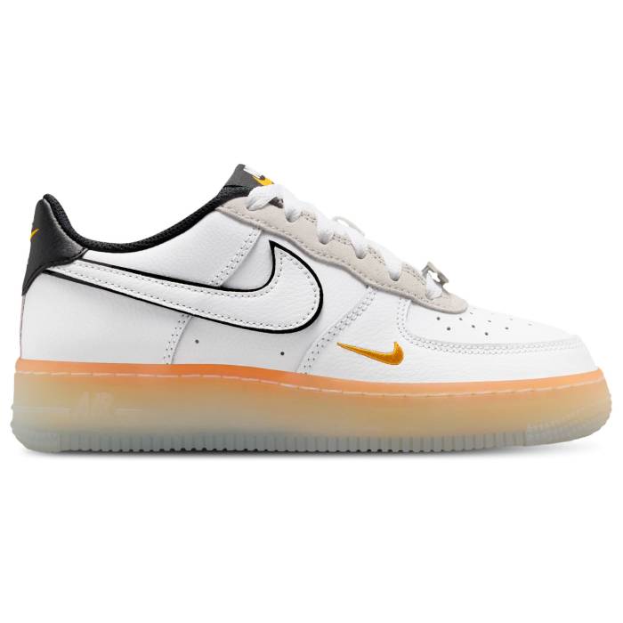 【★百貨店SALE★6/11真夜中2時迄】ナイキ Nike 【 Air Force 1 Fl2 - Boys\u0027 Grade School Boys\u0027 Grade School White/Black/Orange 】 お坊っちゃん キッズ 白いこと 白いこと 黒いこと 黒いこと orange 橙・オレンジ色