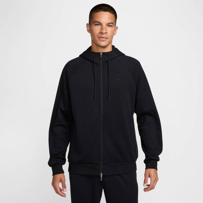ナイキ Nike 【 Dri-Fit Uv Primary Full-Zip Hoodie - Men\u0027s Men\u0027s Black/Black 】 素っ気ない填まる フルジップ フーディー パーカー メンズ メンズ 黒いこと 黒いこと