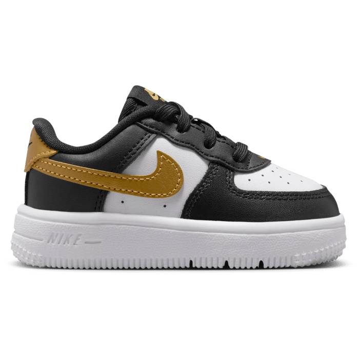 【★百貨店SALE★6/11真夜中2時迄】ナイキ Nike 【 Air Force 1 Low Lace - Girls\u0027 Toddler Girls\u0027 Toddler Black/Gold 】 もの言う花 乳飲み子用 もの言う花 黒いこと 黒いこと ゴールド