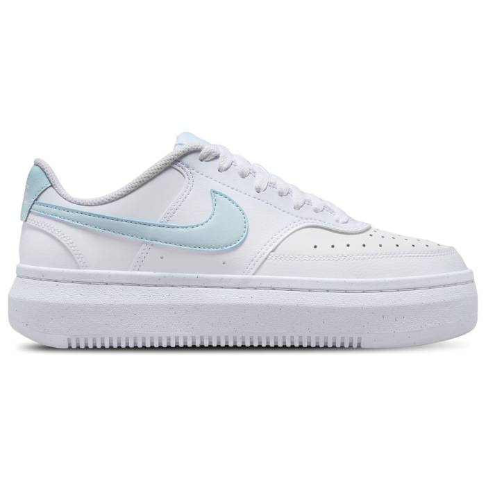 ナイキ Nike 【 Court Vision Alta - Women\u0027s Women\u0027s White/Glacier Blue 】 厚地の外套 レディース レディース 白いこと 白いこと 青み 青色