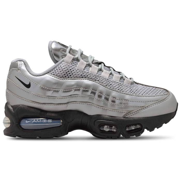 ナイキ Nike 【 Air Max 95 Se - Boys\u0027 Grade School Boys\u0027 Grade School Silver/Black/University Red 】 マックス お坊っちゃん キッズ Silver しろがね色・しろがね色 黒いこと 黒いこと Red 赤・赤いこと