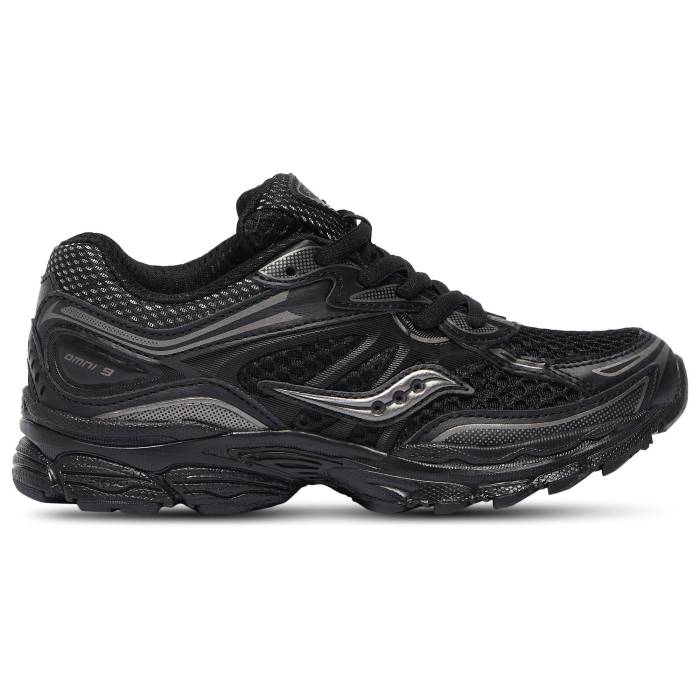 サッカニー Saucony 【 Omni 9 - Boys\u0027 Preschool Boys\u0027 Preschool Black/Black 】 オムニ お坊っちゃん 御姉さん 赤ちゃん用 お坊っちゃん キッズ 黒いこと 黒いこと