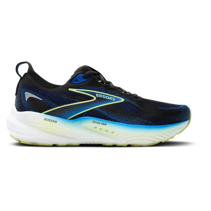 ブルックス Brooks 【 Glycerin 22 - Men\u0027s Men\u0027s Black/Cobalt/Neon Yellow 】 メンズ メンズ 黒いこと 黒いこと yellow 黄味がかった・黄色