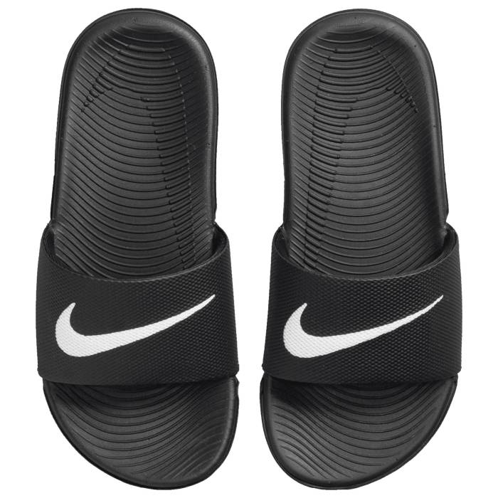 ナイキ Nike 【 Kawa Slides Boys' Grade School Black/White 】 ジュニア キッズ 黒色 ブラック 白色 ホワイト