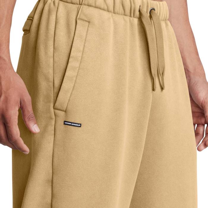アンダーアーマー Under Armour 【 Icon Hwt Fleece Wash Os Pants Men's Camel/White 】 アイコン フリース メンズ camel キャメル 白色 ホワイト