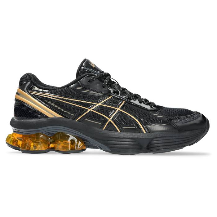 【 Gel-Kinetic Fluent Men\u0027s Black/Black/Gold 】 メンズ 黒いこと 黒いこと ゴールド メンズ靴-靴-スニーカー